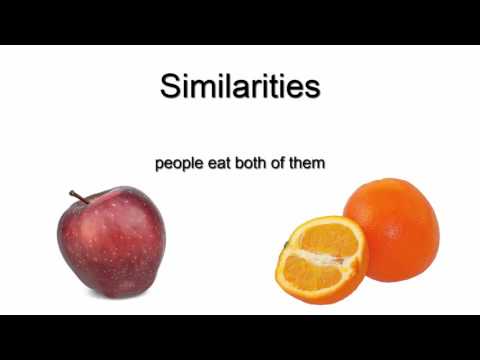 Apples and Oranges - How to compare apples and oranges