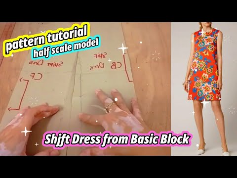 ✂️ How to Make a Shift Dress × Dress Pattern Making using your Bodice Block × Sewing Tutorial