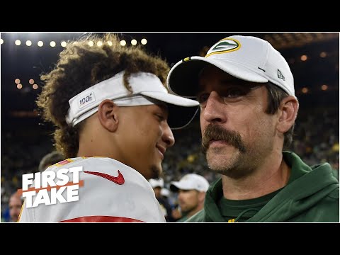 First Take辯論帕特里克-馬霍姆斯與阿倫-羅傑斯爭奪NFL MVP。 (First Take debates Patrick Mahomes vs. Aaron Rodgers for NFL MVP)