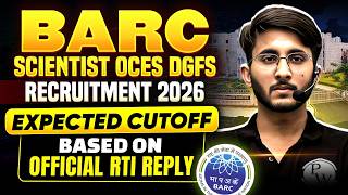 Download lagu BARC Scientist OCES DGFS Recruitment 2026 | Expected Cut-off Based On RTI Reply mp3