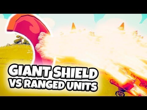 GIANT SHIELD VS OVERPOWERED RANGED UNITS | TABS MODDED GAMEPLAY