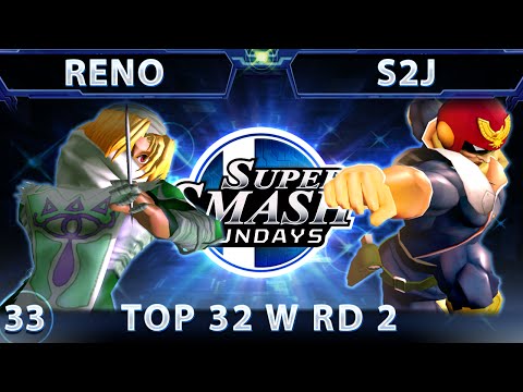 SSS 33 Reno (Sheik) Vs. S2J (Falcon) SSBM - Top 32 RD 2 - Smash Melee