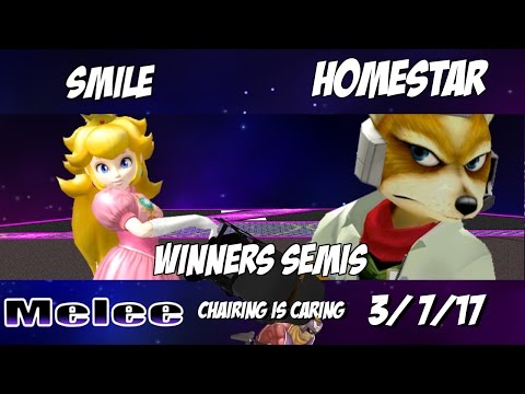Chairing is Caring 3/7/17 - Smile (Peach) vs. Homestar (Fox) - SSBM Winner's Semi Finals