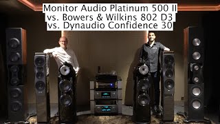Video thumbnail for Monitor Audio Platinum 500 II vs. Bowers & Wilkins 802 D3 vs. Dynaudio Confidence 30 an T+A HV-Serie by Fidelity Hamburg