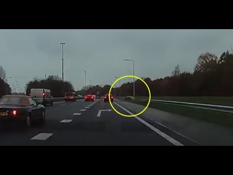 Dashcambeelden van ongeval op A59 bij Vlijmen