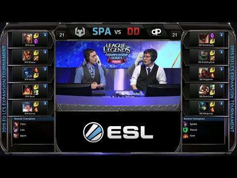 SPARTA vs Different Dimension Game 1 | EU LCS Expansion Tournament Spring 2015 | SPA vs DD G1