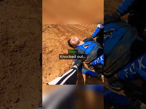 Biker jumped over a BRUTAL accident😳