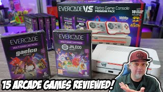 15 Retro Arcade Games Reviewed! Evercade Jaleco Collection 1 & Gaelco Collection 2!
