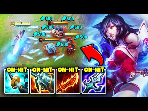 I DISCOVERED A BROKEN ON-HIT AHRI BUILD! (THE ENEMY TEAM WAS SHOCKED)