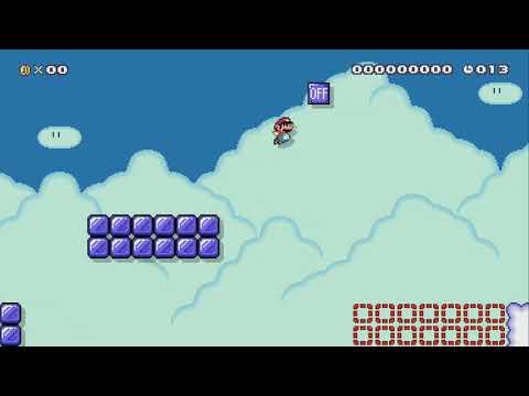 On/Off Switch Spiky Sky 20sec by Matthew(: - Super Mario Maker 2 - No Commentary 1bu