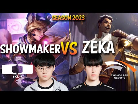 DK Showmaker vs HLE Zeka - Showmaker AHRI vs Zeka JAYCE Mid - Patch 13.16 KR Ranked