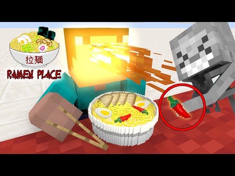MONSTER SCHOOL:🍜  WORK AT RAMENPLACE!  🍜 - MINECRAFT ANIMATION