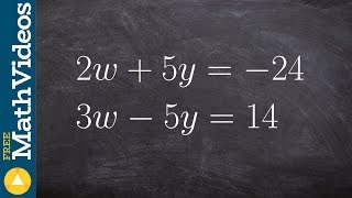 How to solve a system of equations using the addition method
