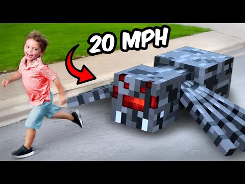 We made a GIANT real-life Minecraft Spider!