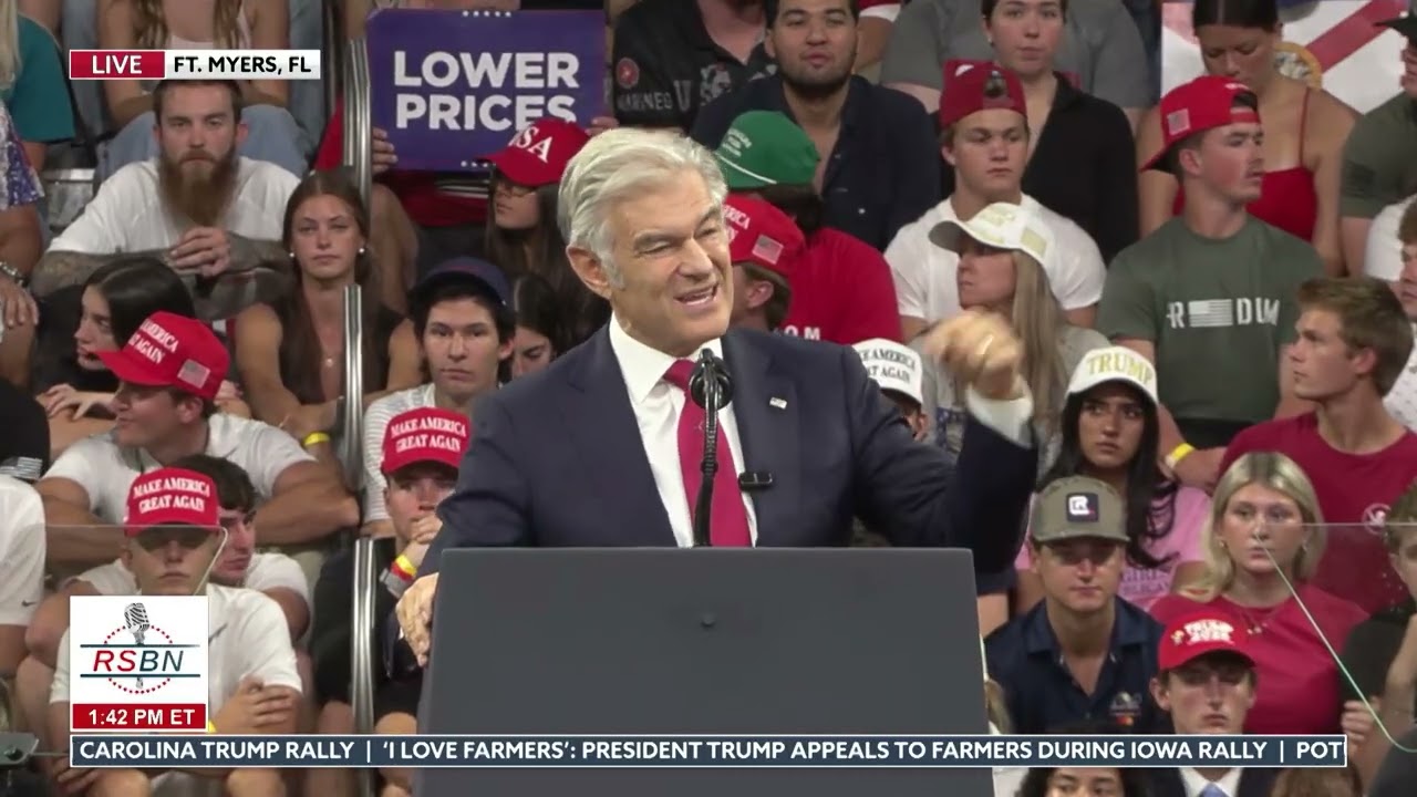 Dr. Mehmet Oz Addresses the Crowd at Trump’s Fort Myers, FL Rally - 10/23/2026