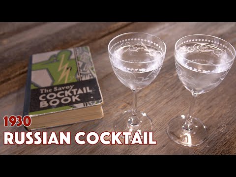 1930 Russian Cocktail Savoy Cocktail Book -  Cocktails After Dark - How To Make Vodka Cocktails