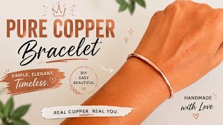 I Made a Pure Copper Bracelet from Hardware Store Wire! 🤯