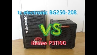 Video thumbnail for コンパクトベースアンプTC ELECTRONIC BG250-208 VS IBANEZ P3110D　promethean。色々と比較 DEMO Review Sound Comparison by music diy_direct