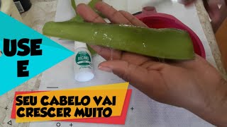 Hidratação de ÓLEO DE RÍCINO E BABOSA / SEU CABELO VAI CRESCER MUITO
