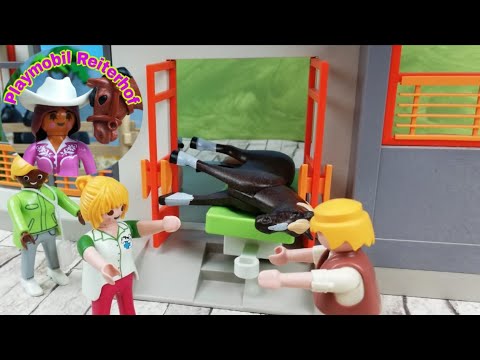 Playmobil Reiterhof - böser Unfall mit Folgen. Diebe fahren Pferd an Pferdehof 4K