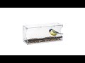 Grand mangeoire à oiseaux pour fenêtre Noir - Matière plastique - 30 x 13 x 12 cm
