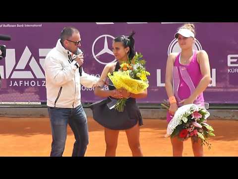 EMPIRE Slovak Open 2017 F, ceremony, Marketa VONDROUSOVA (CZE) - ROYG (PAR) 7-5 7-6(3)