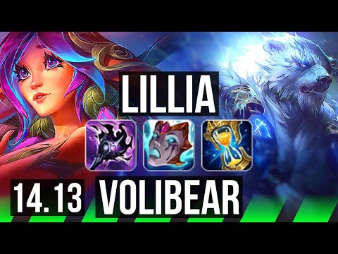 LILLIA vs VOLIBEAR (JGL) | Rank 3 Lillia, 67% winrate, 7/2/8 | EUNE Challenger | 14.13