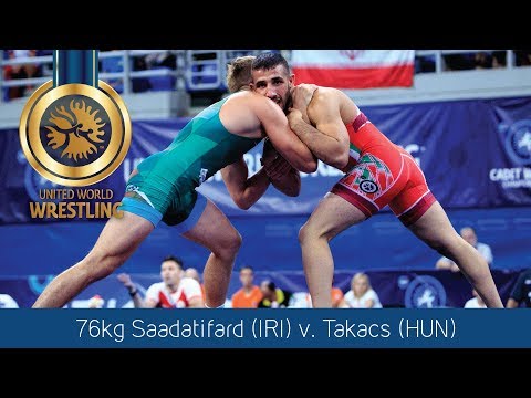 GOLD GR - 76 kg: M. SAADATIFARD (IRI) df. I. TAKACS (HUN) by VPO, 2-0