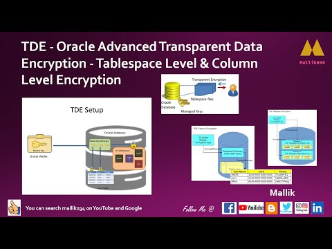 TDE Oracle Advanced Transparent Data Encryption Tablespace Level Column Level Encryption