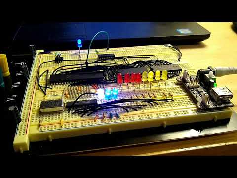 Breadboard Computer Running Simple Program