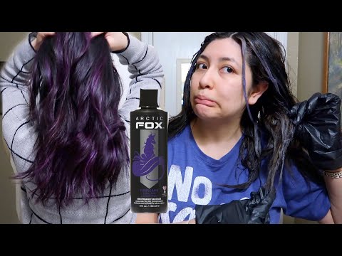 HOW TO DYE HAIR PURPLE NO BLEACH | ARCTIC FOX PURPLE...