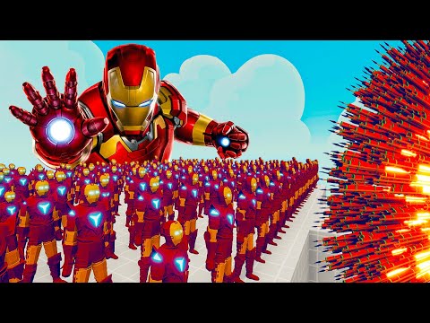 100x IRON MAN + 1x GIANT vs 1x EVERY GOD   Totally Accurate Battle Simulator TABS