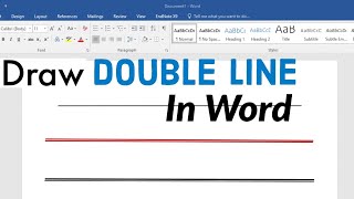 How To Draw Double Line in MS Word | Insert Double line In Word