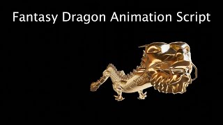 Free! Animated Fantasy Dragon blend file with scri