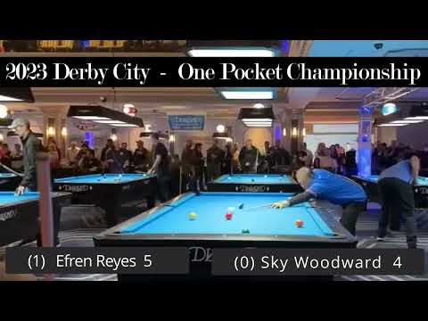 Efren Reyes vs Skyler Woodward | 1 Pocket I keep score for us. | Derby city 2023