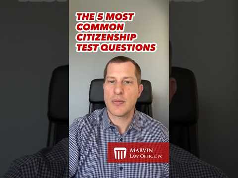 The 5 Common Citizenship Test Questions. #immigration #citizenship #shorts