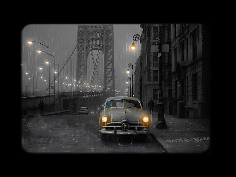 Jazz Noir - 1950s on a Rainy Night | Calm Jazz Music for Foggy Nights