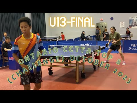 Amy Zhao [983] vs Aaron Wang [804] - U13 Final - ONTARIO CCTTA TOP 8 (CHALLENGE) OCTOBER 2023