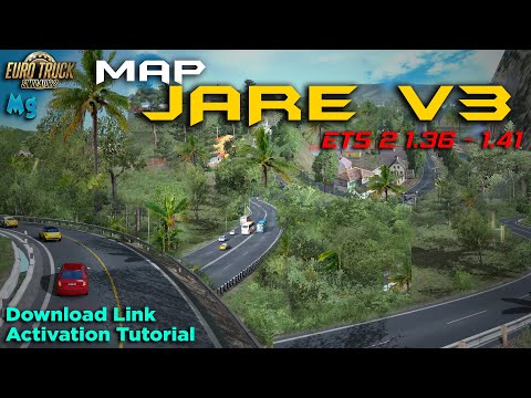 JARE V3 Map Mod ETS 2 1.36 - 1.41 | Download Link With Activation Tutorial