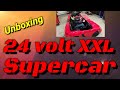 GIANT 24 Volt Powerwheels Unboxing XXL Rubber Tire Super Car Bigtoysgreencountry Com