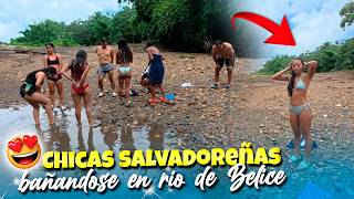 Salvadoreñas dandose un rico baño al aire libre en un rio de Belice🥰