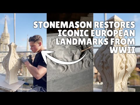 22-year-old Stonemason Restores Iconic EU Landmarks From WWII Damage