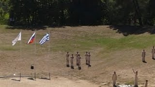 preview picture of video 'Lighting Ceremony of the Olympic Flame in Olympia, Greece for the Sochi 2014 Winter Olympics'