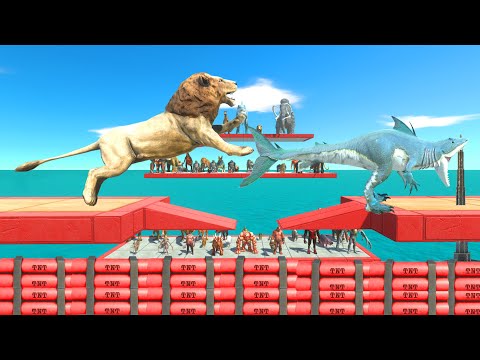 Dynamite Jumping Challenge - Animal Revolt Battle Simulator