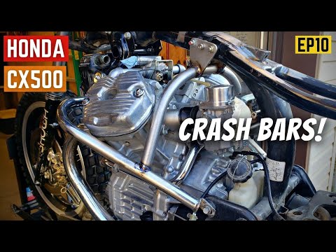 CX500 Scrambler Build - Crash Bars! EP10