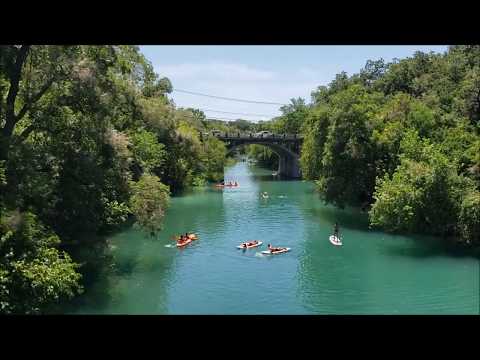 4K Virtual Walk to Barton Springs Pool, Austin, Texas USA
