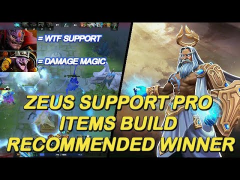Dota 2 - New 7.24 Zeus Support Pro Build Items Damage Magic Recommended Winner