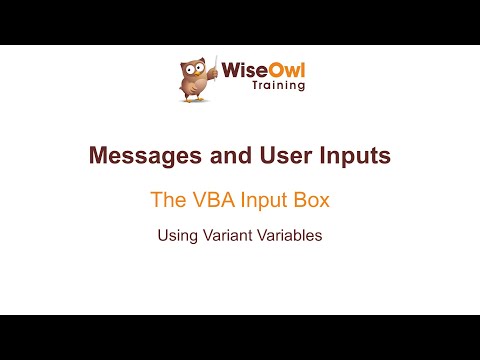 Excel VBA Online Course - 5.3.6 Using Variant Variables
