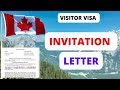 How to Write Invitation Letter for Canada Visitor Visa | Visitor visa Canada | CanVisa Pathway |