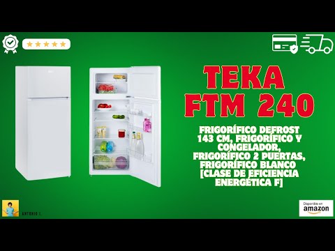Teka FTM 240 - Frigor&iacute;fico Defrost 143 cm, Frigor&iacute;fico y Congelador, 2 Puertas, Blanco